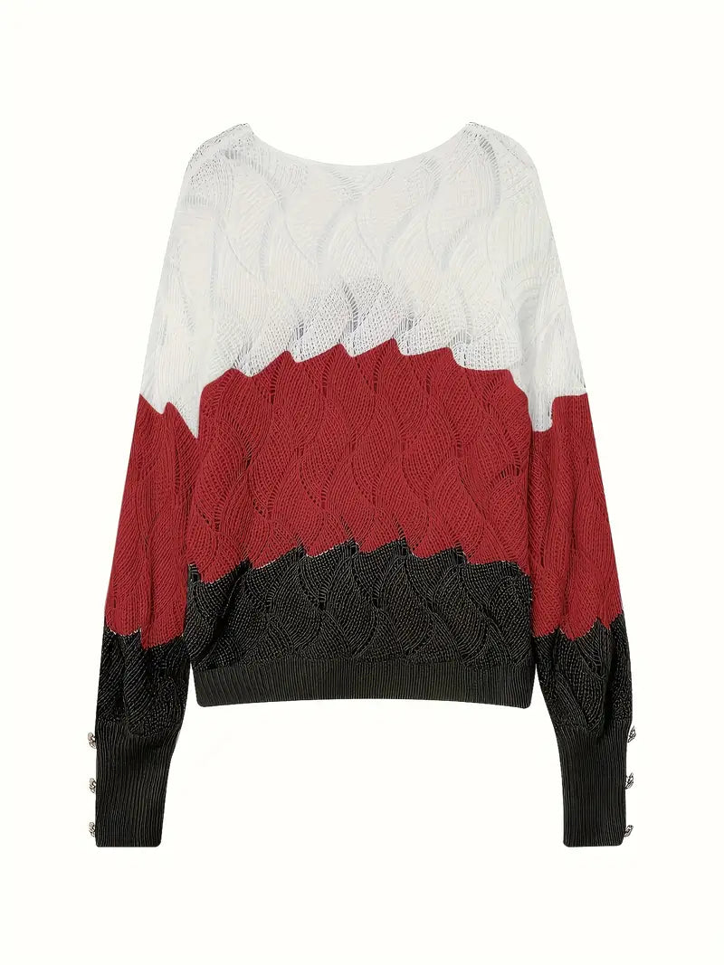 Renilda - Eleganter Strickpullover Mit V-Ausschnitt