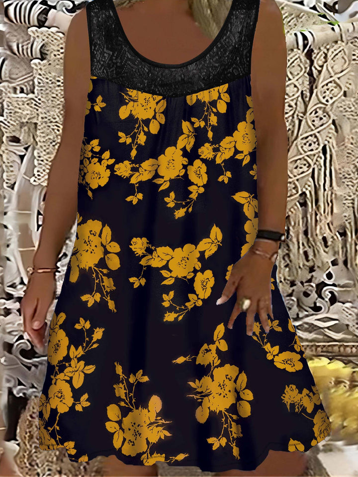 Samudri - Lockeres Armelloses Maxi Kleid Mit Rundhalsausschnitt