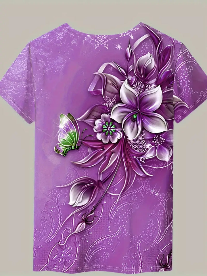 Carlisa™ - T-Shirt mit Blumendruck