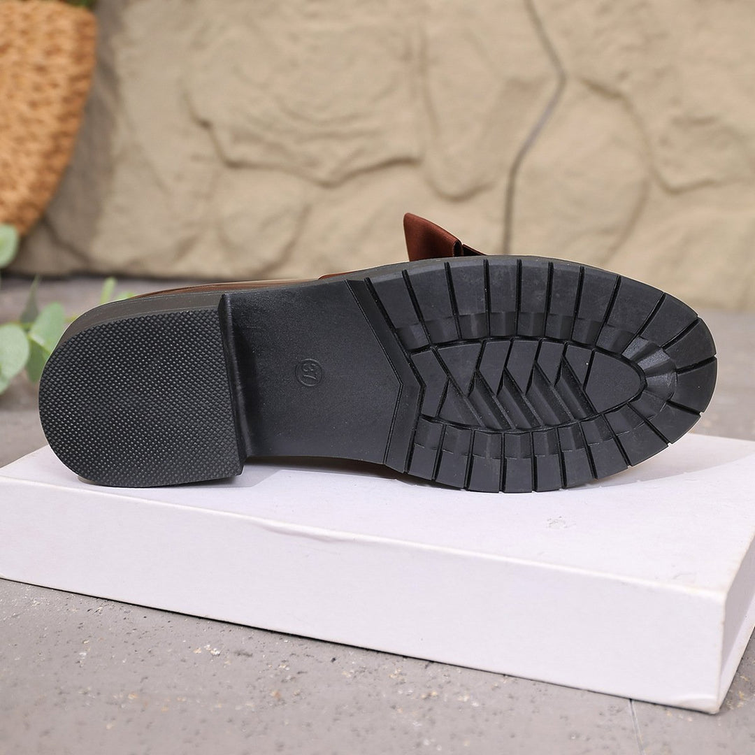 Ziena – Loafer Aus Lackleder Mit Schleifenverzierung