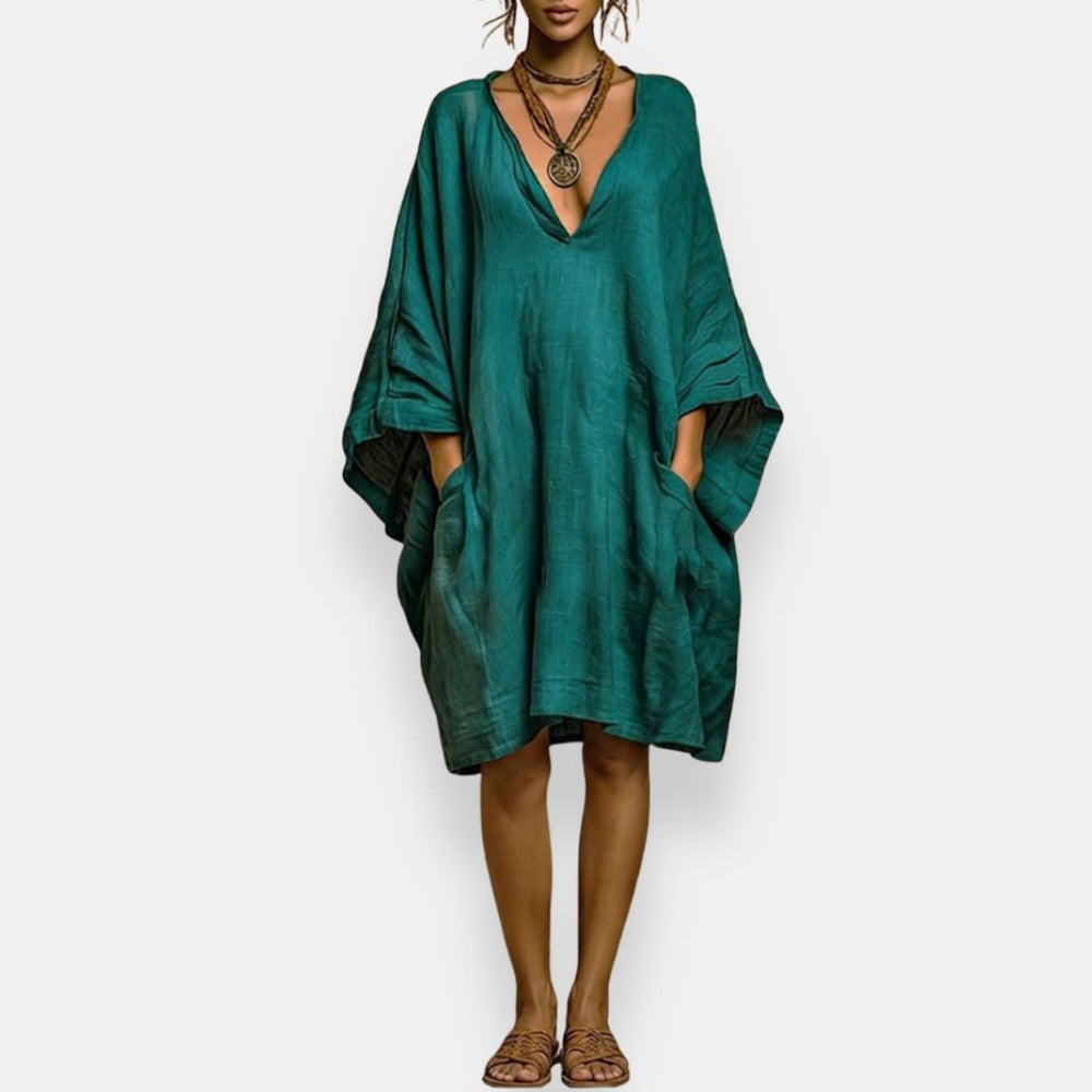 Diaraye - Übergroßes Tief Ausgeschnittenes Kleid
