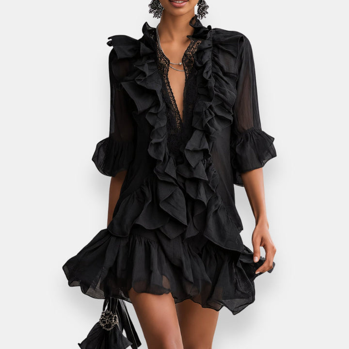 Lussina – Kurzes Rüschenkleid