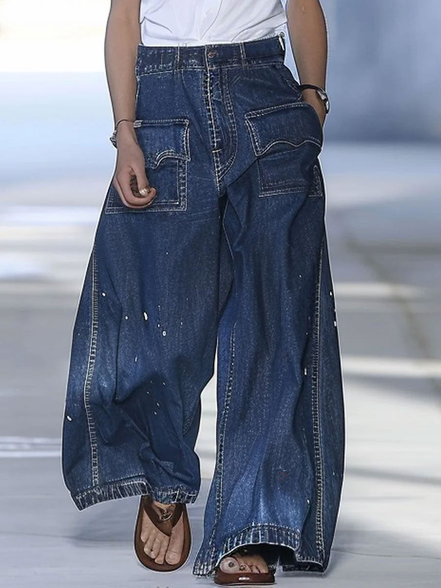 Azize – Locker sitzende Denim-Jeans mit mehreren Taschen