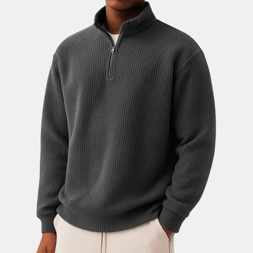 Shachar - Lässiger Sweater mit Reißverschluss