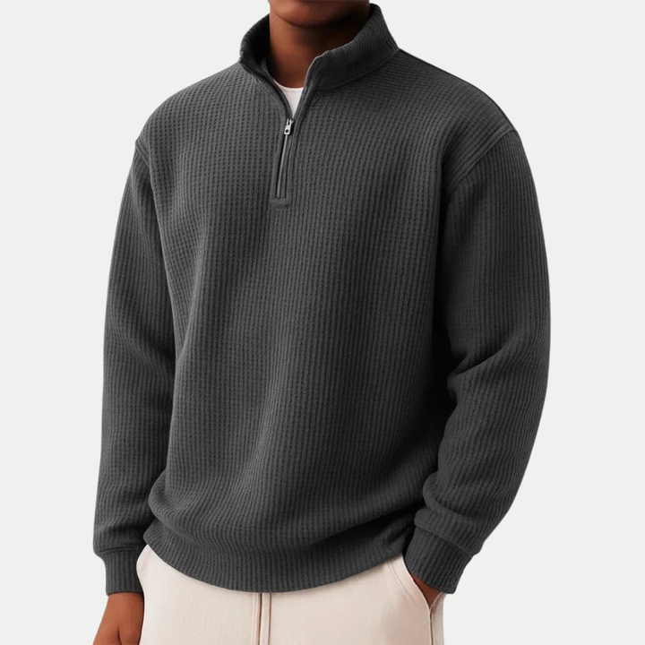 Shachar - Lässiger Sweater mit Reißverschluss