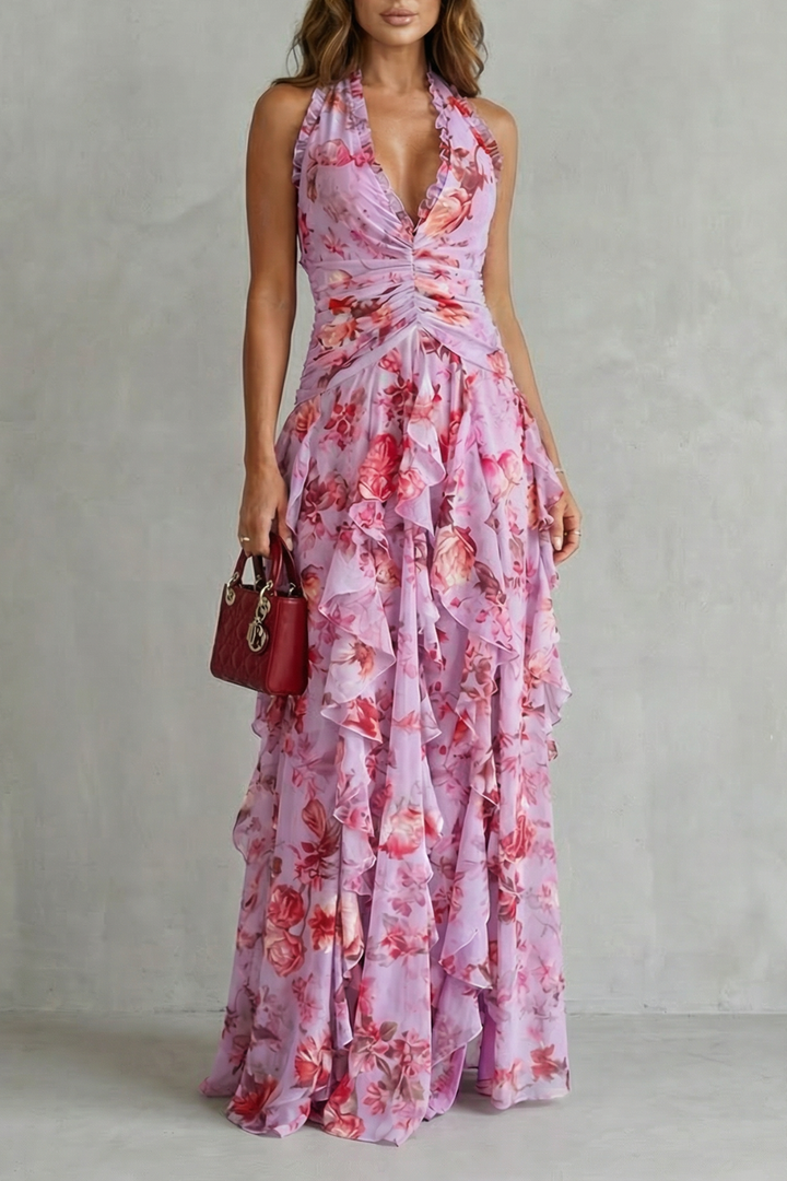 Eliora – Maxikleid Mit Neckholder Und Blumenmuster