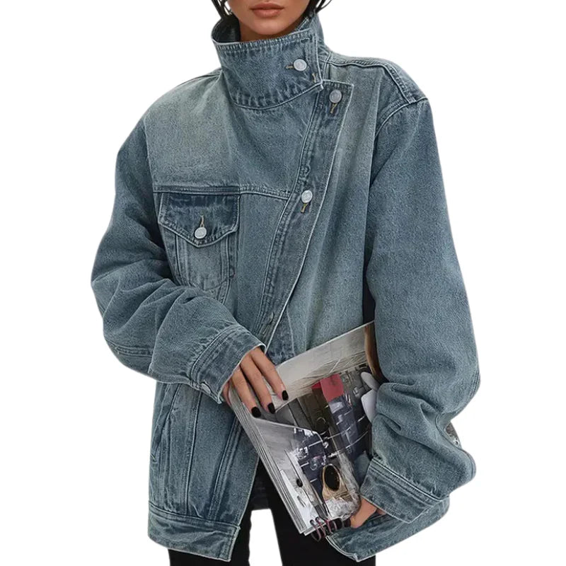 Estera – Asymmetrische Jeans Jacke