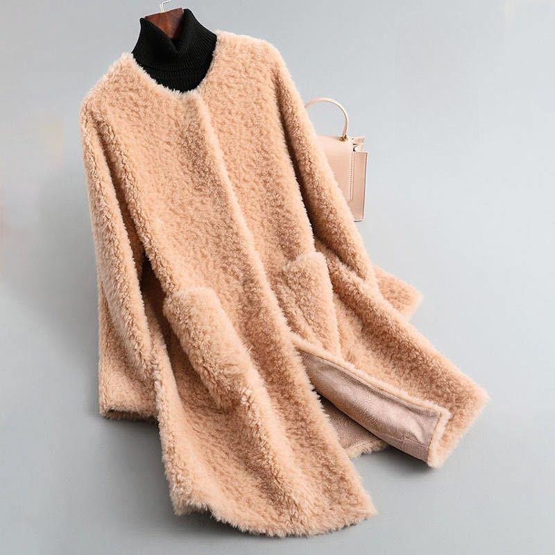 Tahliaa – Teddyfliesel Mantel Mit Taschen
