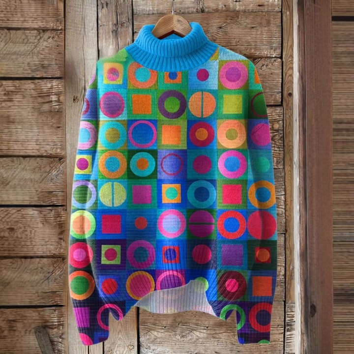 Daria - Drucken Und Rollkragenstrick Pullover