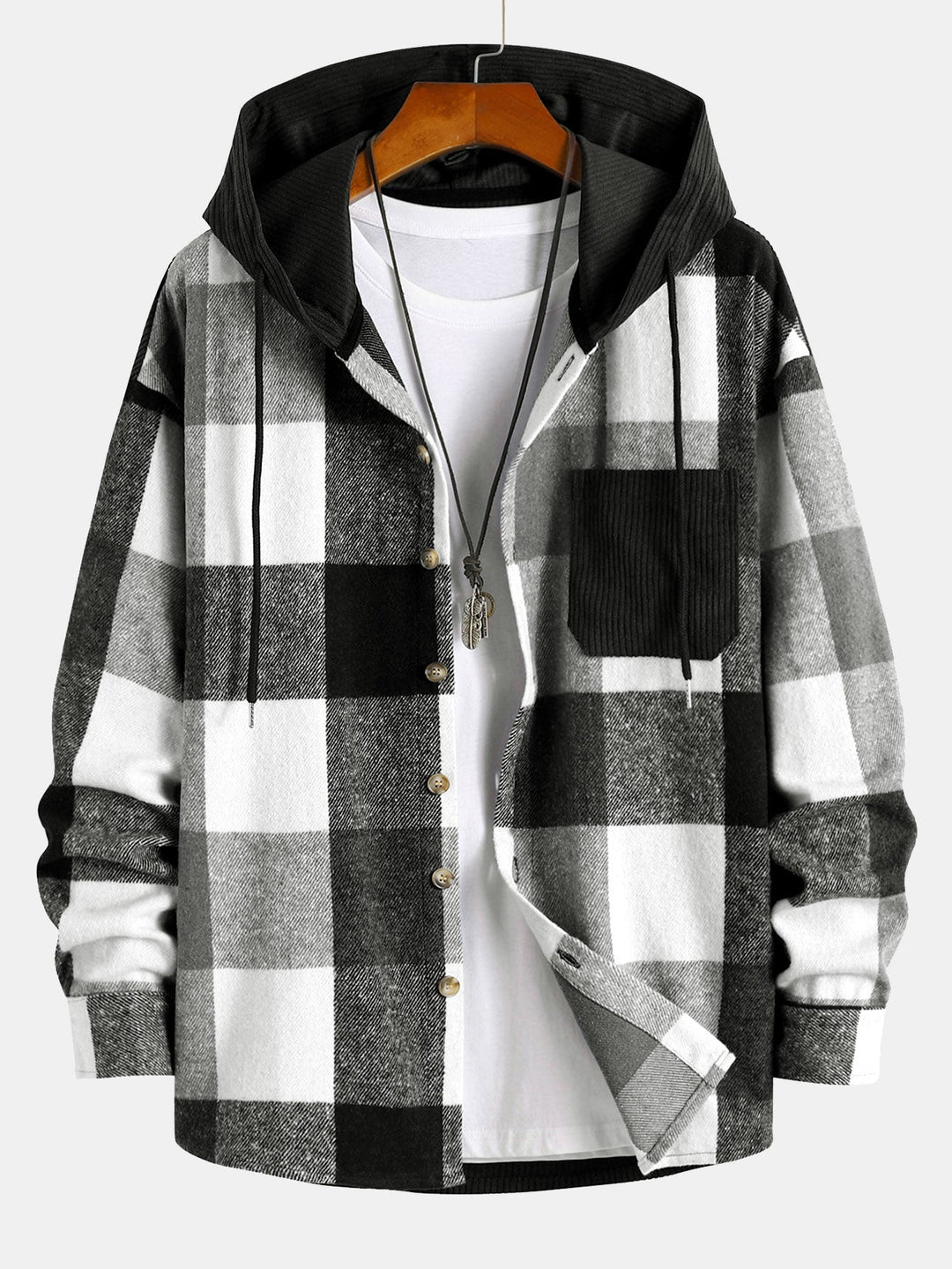 Gaston – Flanell Hemd Mit Kapuze