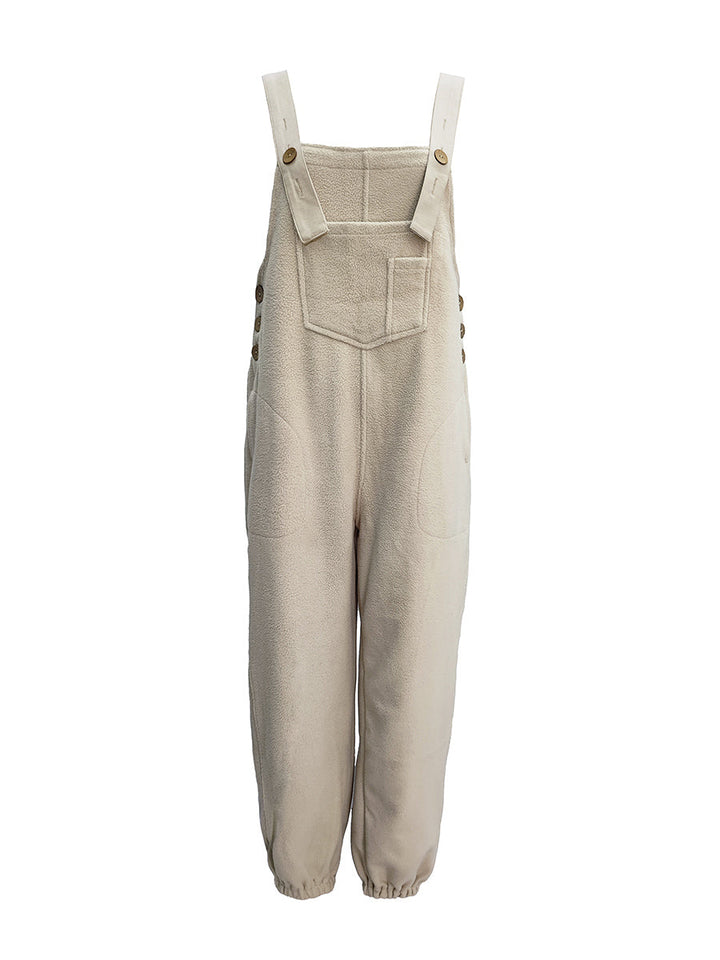 Clarice - Lose Passform Distressed Denim Latzhose
