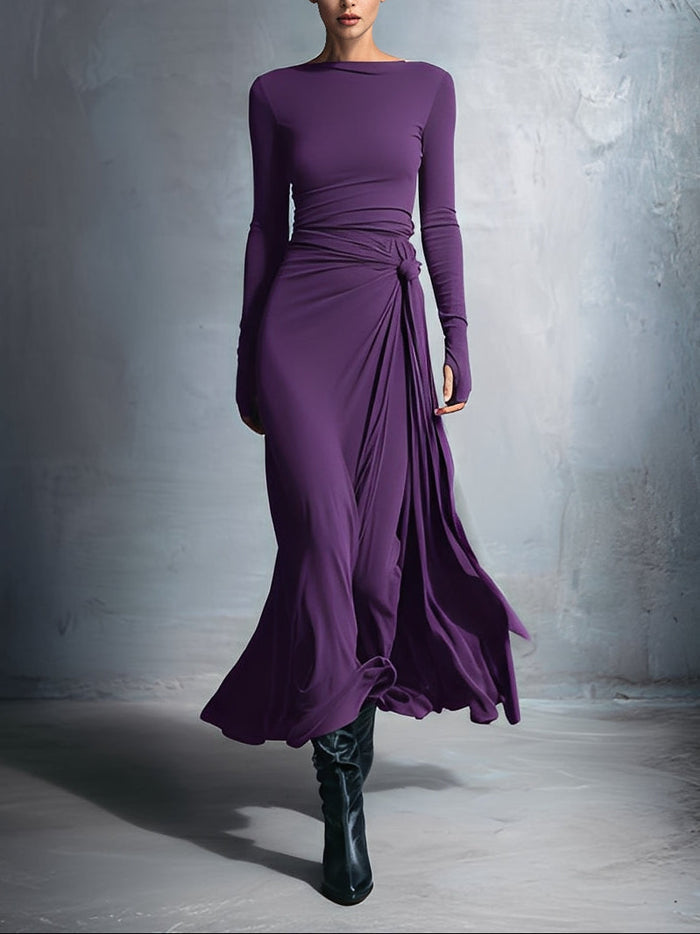 Joeena – Maxikleid Mit Seitlichem Knoten