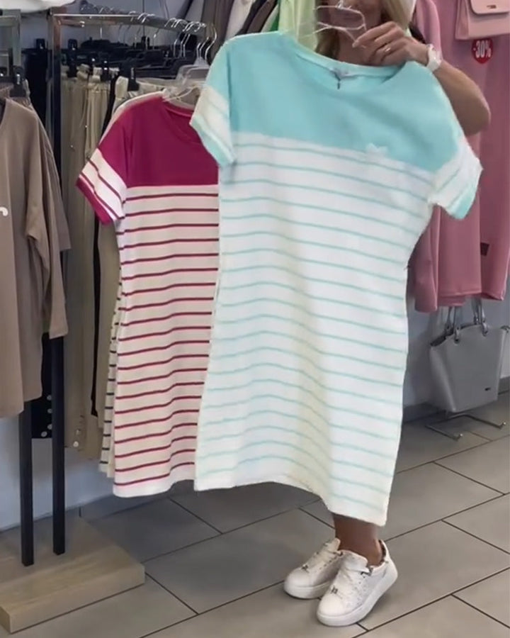 Luella - Lässiges Gestreiftes Kleid Mit Rundhalsausschnitt