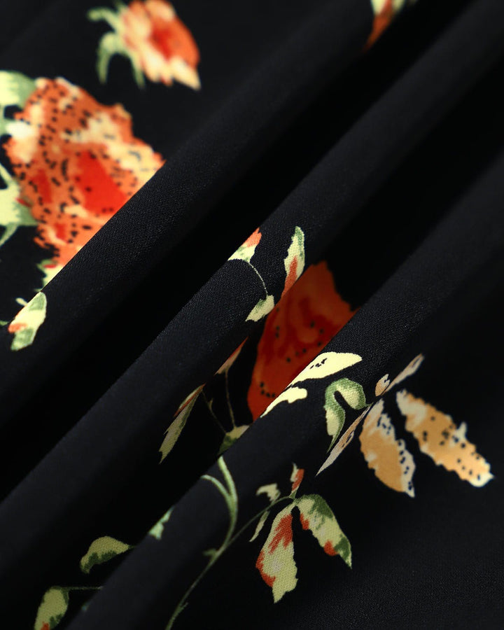 Kambria – Kurzärmeliges Midikleid Mit Blumenmuster