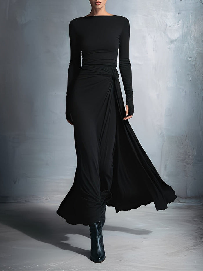 Joeena – Maxikleid Mit Seitlichem Knoten