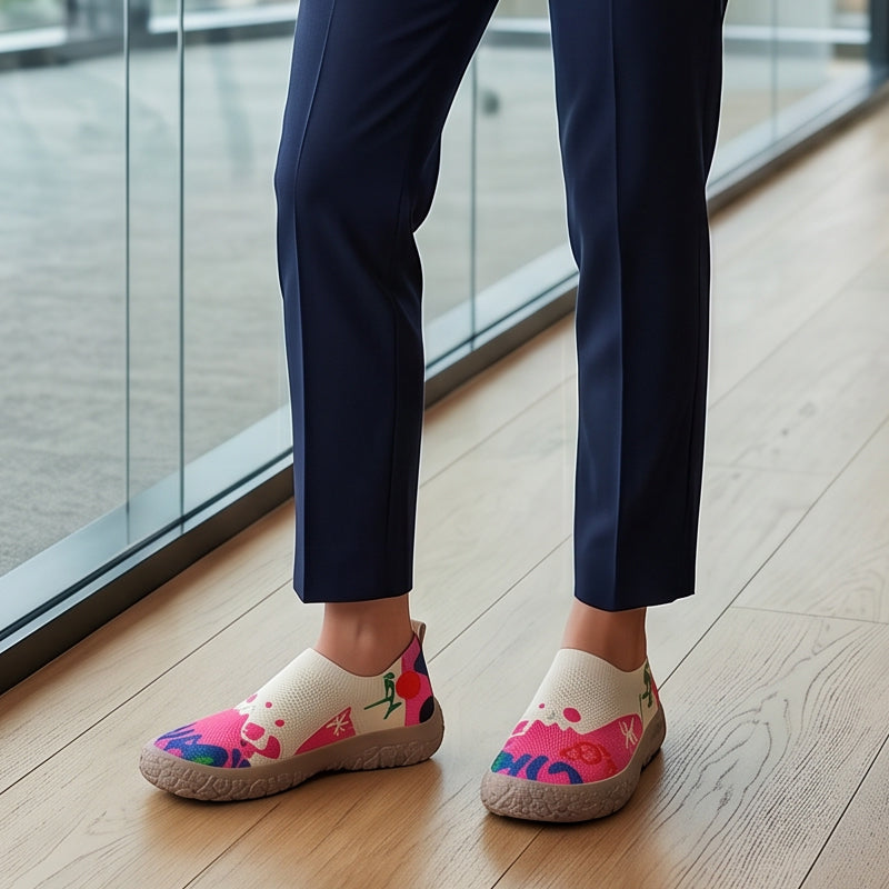 Farhia - Lässige Slipper Mit Kunstvollem Aufdruck