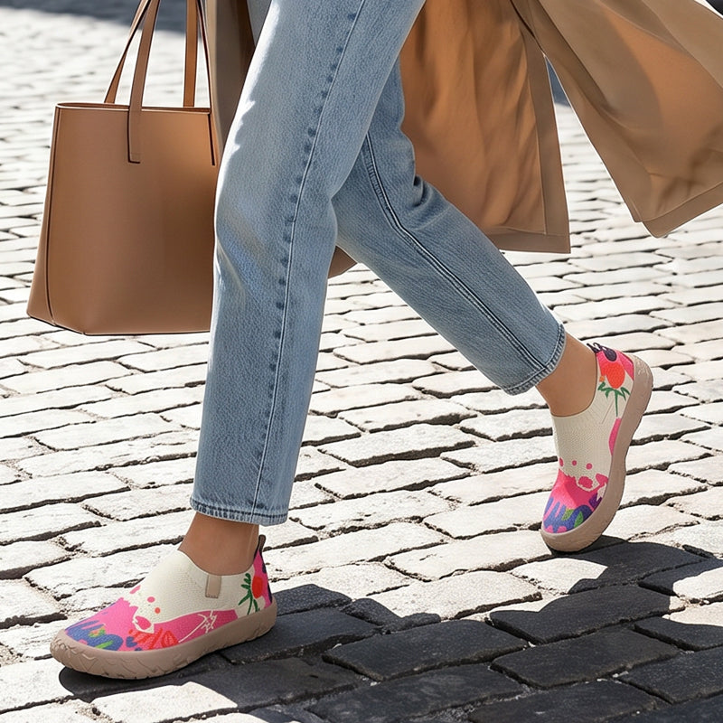 Farhia - Lässige Slipper Mit Kunstvollem Aufdruck