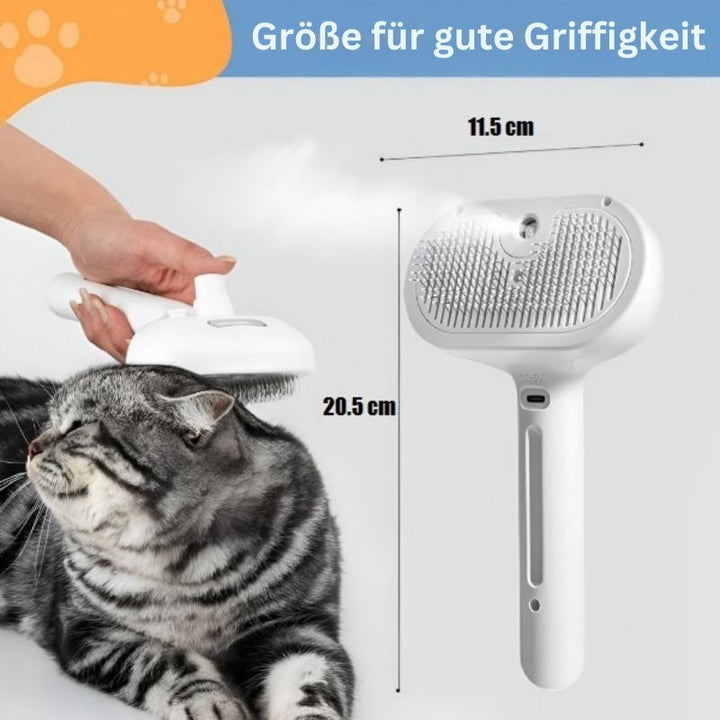 FurEase - Wiederaufladbare Dampfbürste Für Die Fellpflege Von Haustieren