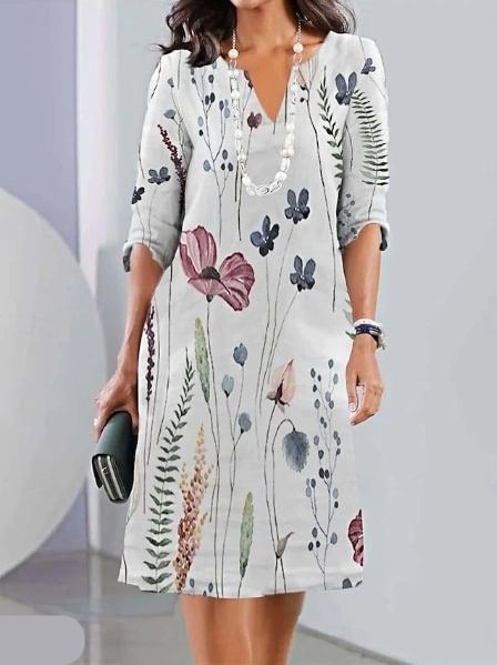 Lizzy - Doppeltes Tunikakleid Mit Blumenmuster