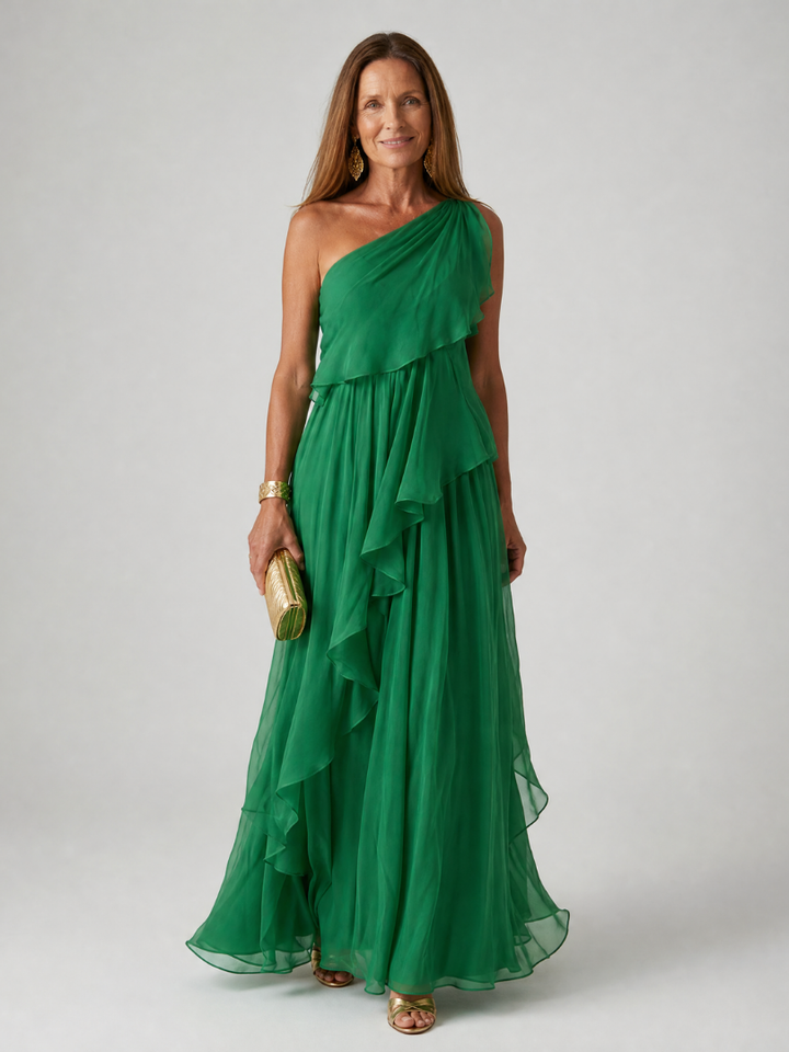 Seyma -Maxikleid mit Rüschen
