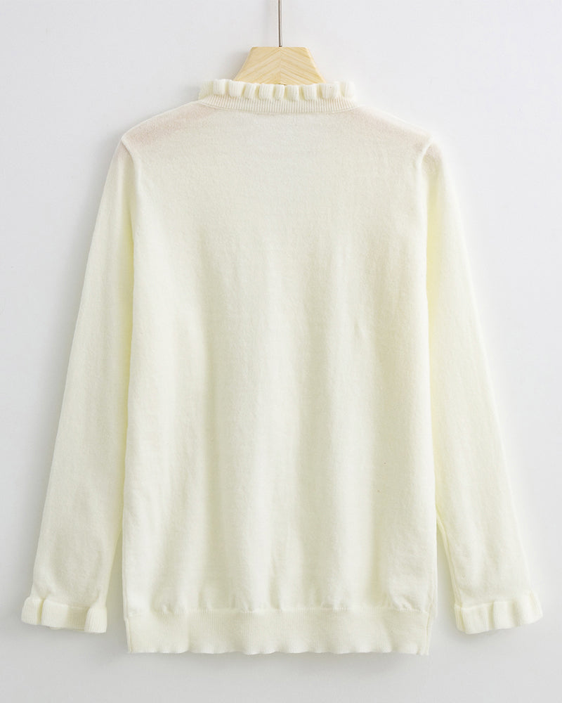 Ksenja – Knitterbluse mit Knop