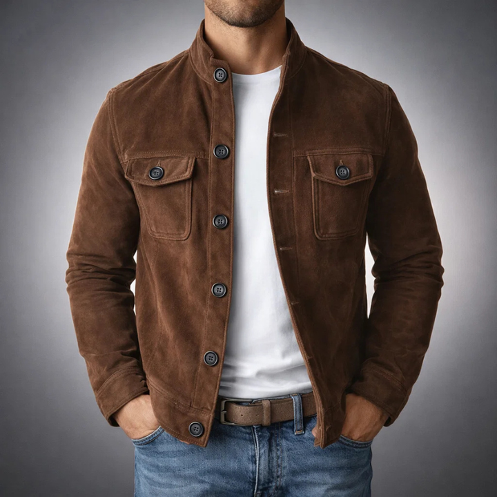 Kaarel - Langarm Jacke Mit Knopfleiste