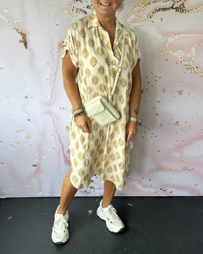 Dini - Stilvolles Kleid Mit V Ausschnitt