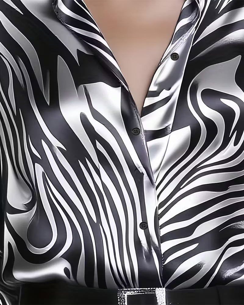 Luziana – Stilvolles Hemd Mit Zebra Druck