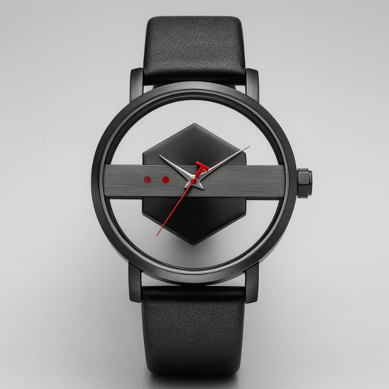 DialVorn - Uhr Mit Geometrischem Zifferblatt Und Armband