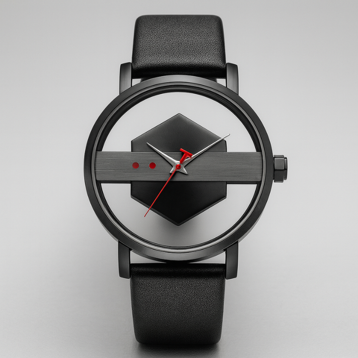 DialVorn - Uhr Mit Geometrischem Zifferblatt Und Armband
