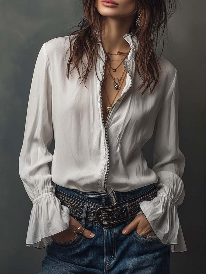 Naeva – Weiche, elegante Samtjacke mit langen Ärmeln