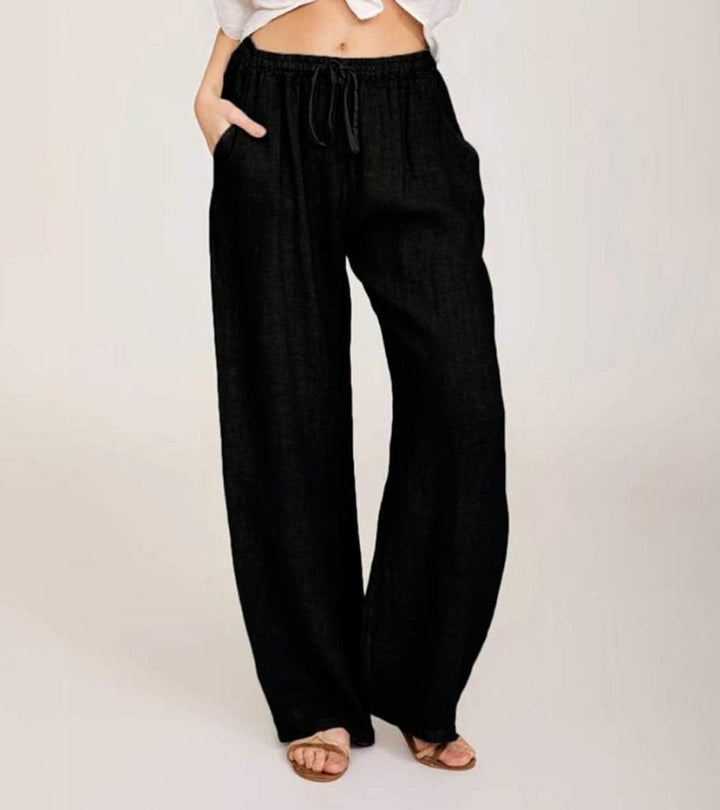 Maialen – Leinenhose Mit Weitem Bein Für Den Sommer