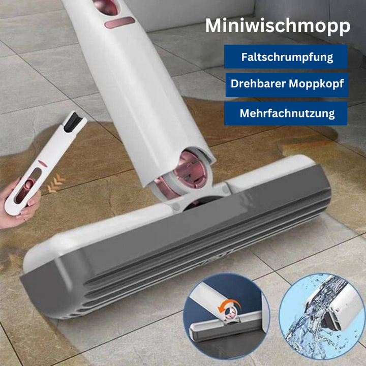 CleanSnap – Faltbarer  Handwaschbarer Mini-Mopp