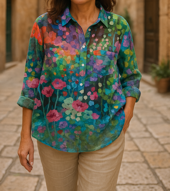 Petra - Lässige Bluse Mit Floralem Muster