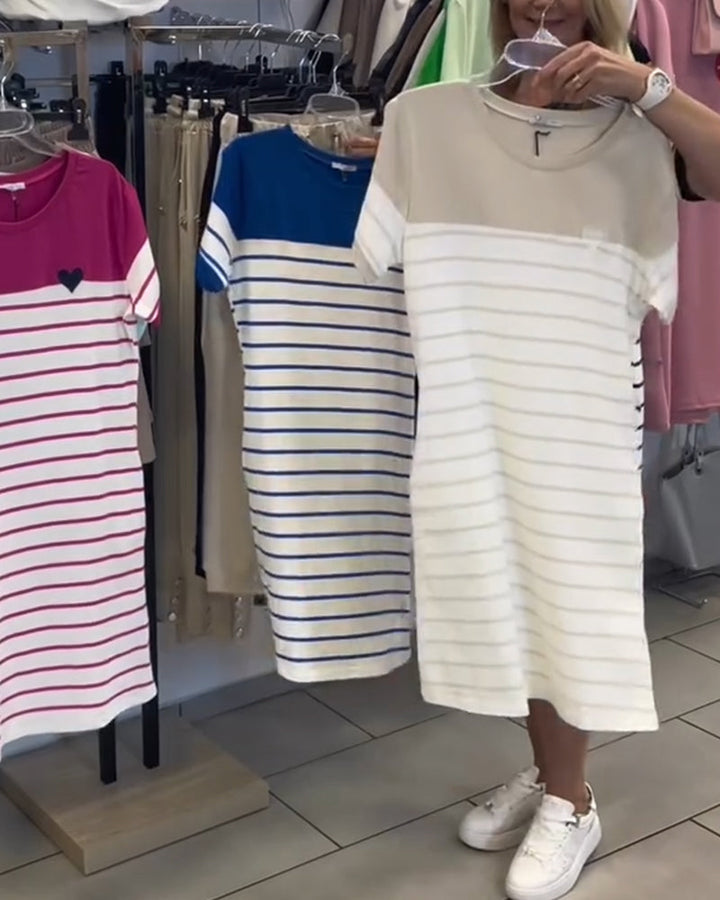 Luella - Lässiges Gestreiftes Kleid Mit Rundhalsausschnitt