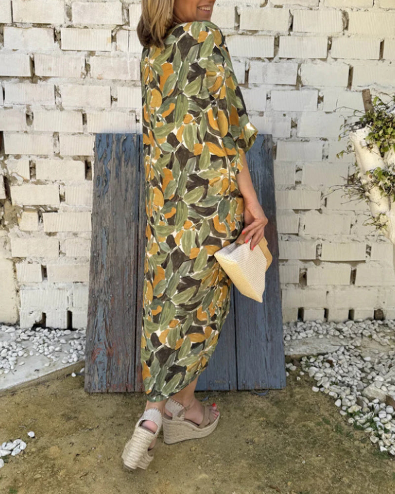 Shilisa – Kleid Mit V-Ausschnitt Und Zopfmuster