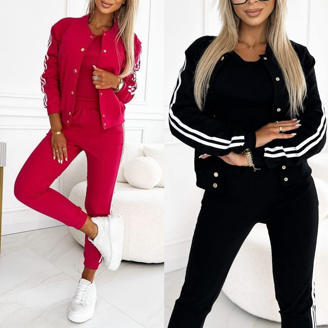 Kendra - Rundhalsausschnitt Jacke und Hose 3 Stück Set
