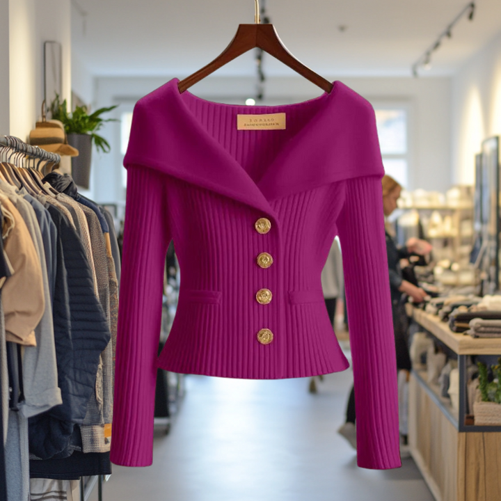 Kamilla - Schick Schließen Sie Strickjacke