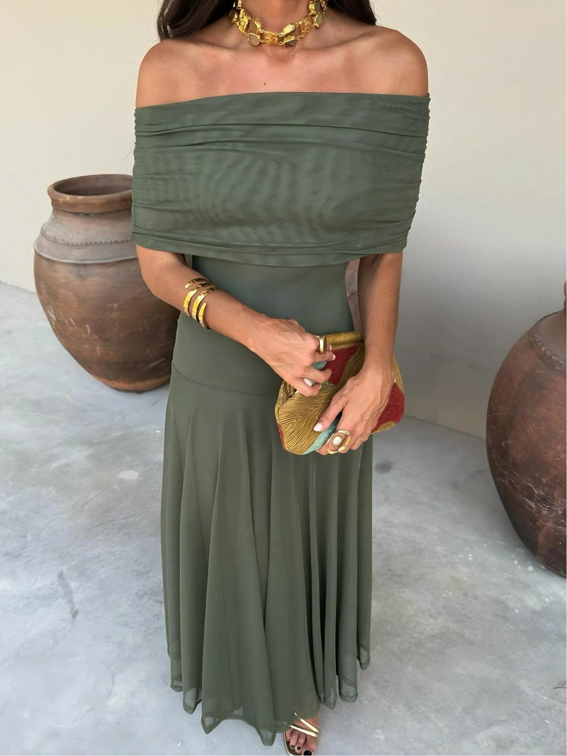 Dainia – Ein-Schulter-Maxikleid Aus Netz