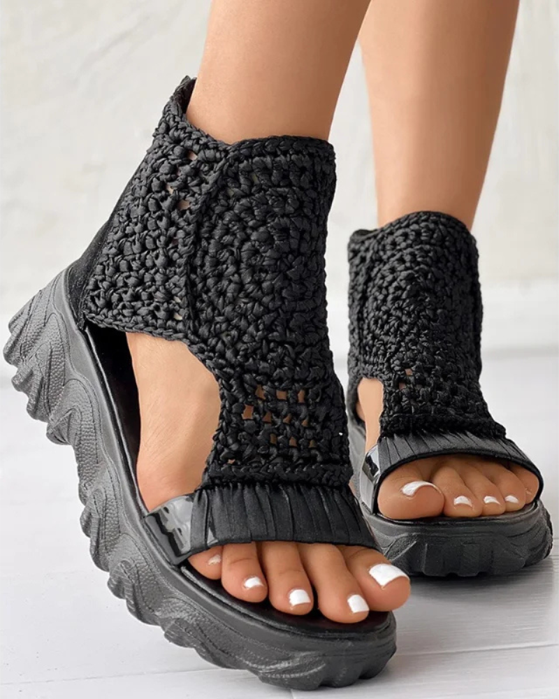 Dhita – Sandalen im Boho-Stil Aus Strick