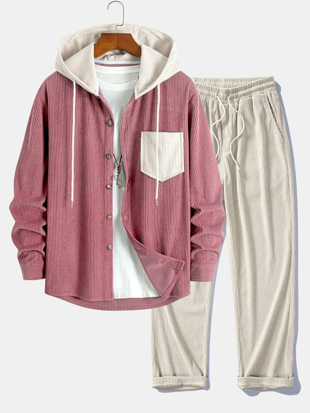Cadmus – Set Aus Kapuzen Hemd Und Hose Aus Cord