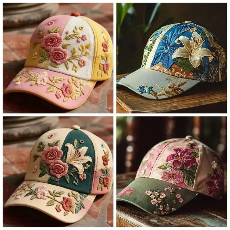 Virinia – Mütze Mit Blumen Stickerei