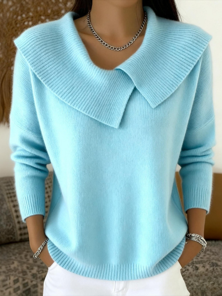 Jitka – Strick Pullover Mit Matrosenkragen