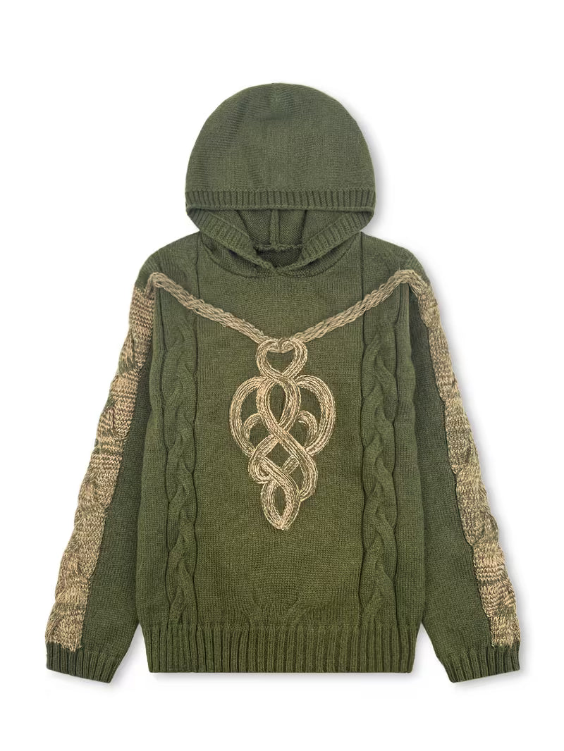 Cypriana – Eleganter Strick Pullover Mit Kapuze