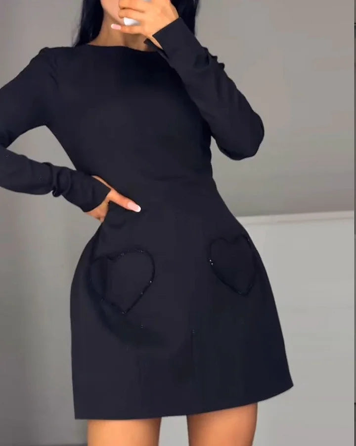 Jazira – Langärmliges Kleid mit Kordelzug in der Taille