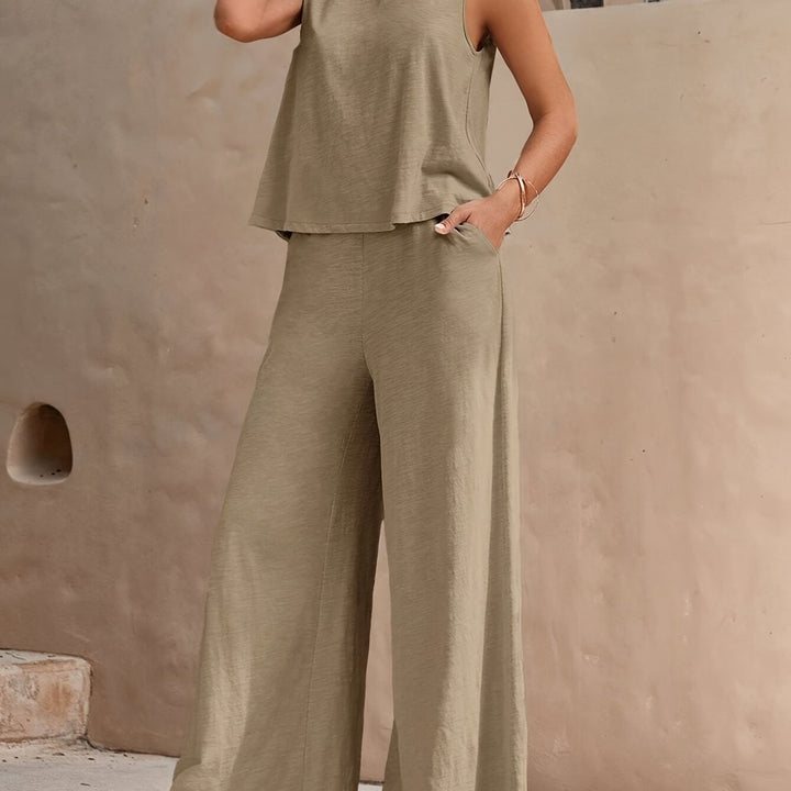 Marcelina – Ärmelloses Zweiteiliges Set