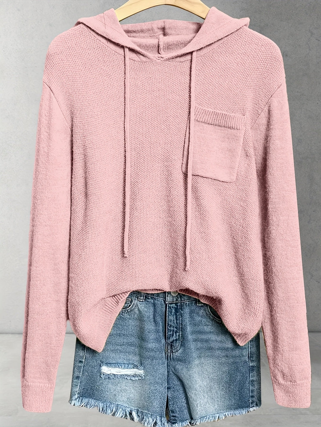 Nena – Lässiger Langarm Kapuzenpullover Mit Fronttasche