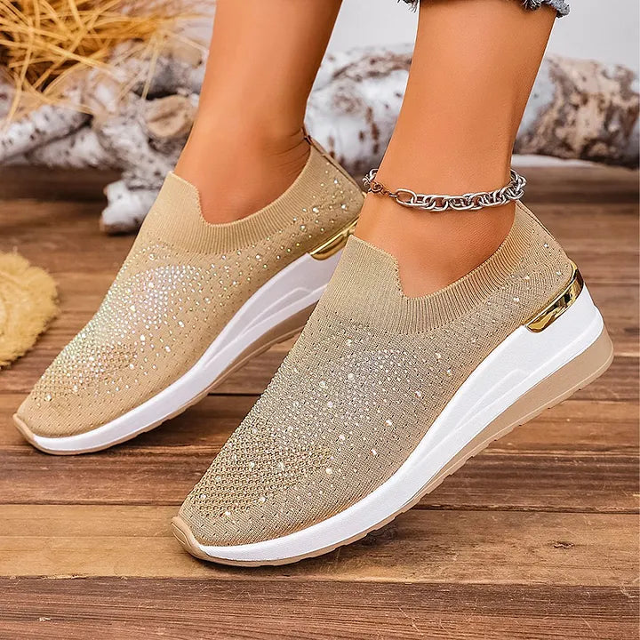 Josia - Slip-on Sneaker Mit Schmetterlingsmuster Aus Strasssteinen