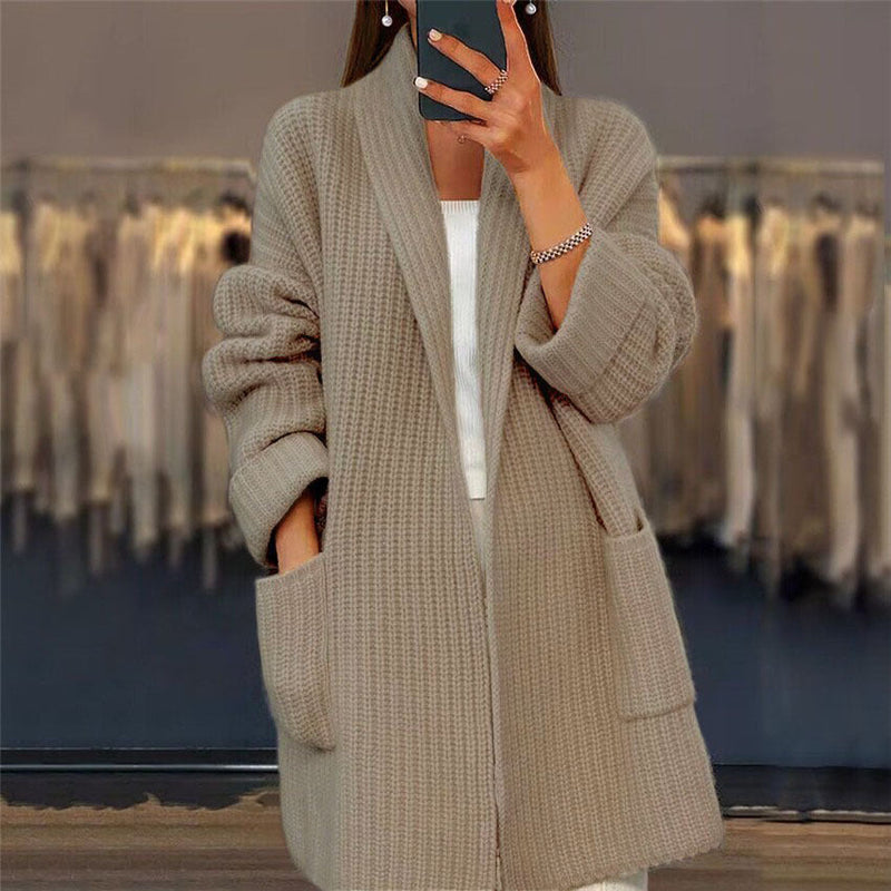 Kiandra – Strickjacke Aus Wolle Mit Taschen