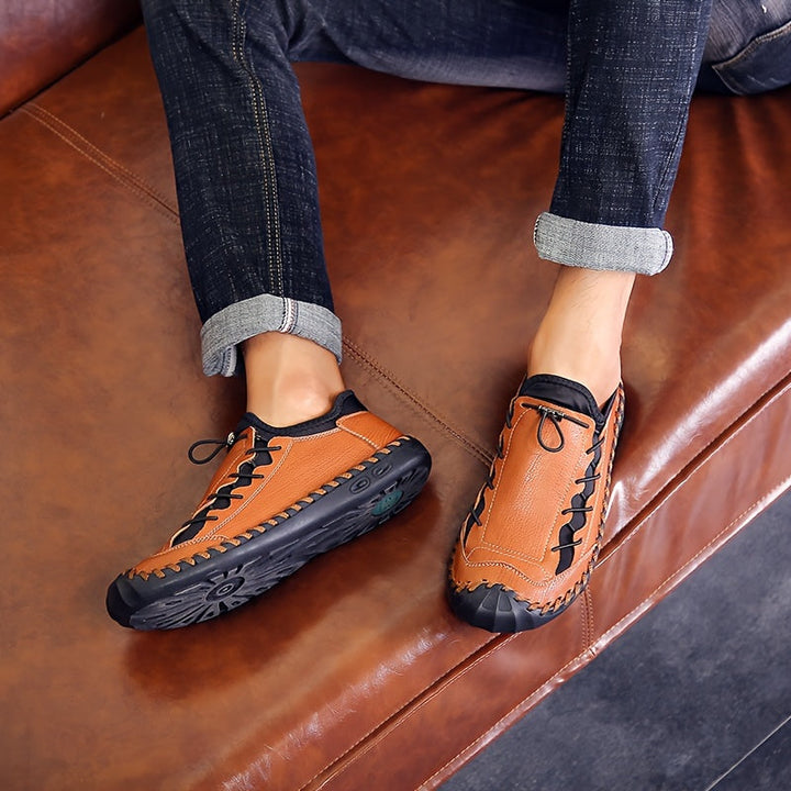 Razam – Lederturnschuh Mit Rutschfester Sohle